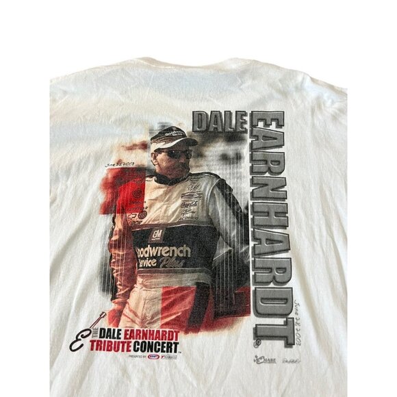 Chase Authentic Mens T Shirt Size XL White Dale Earnhardt Tribute Concert Print - Picture 5 of 10